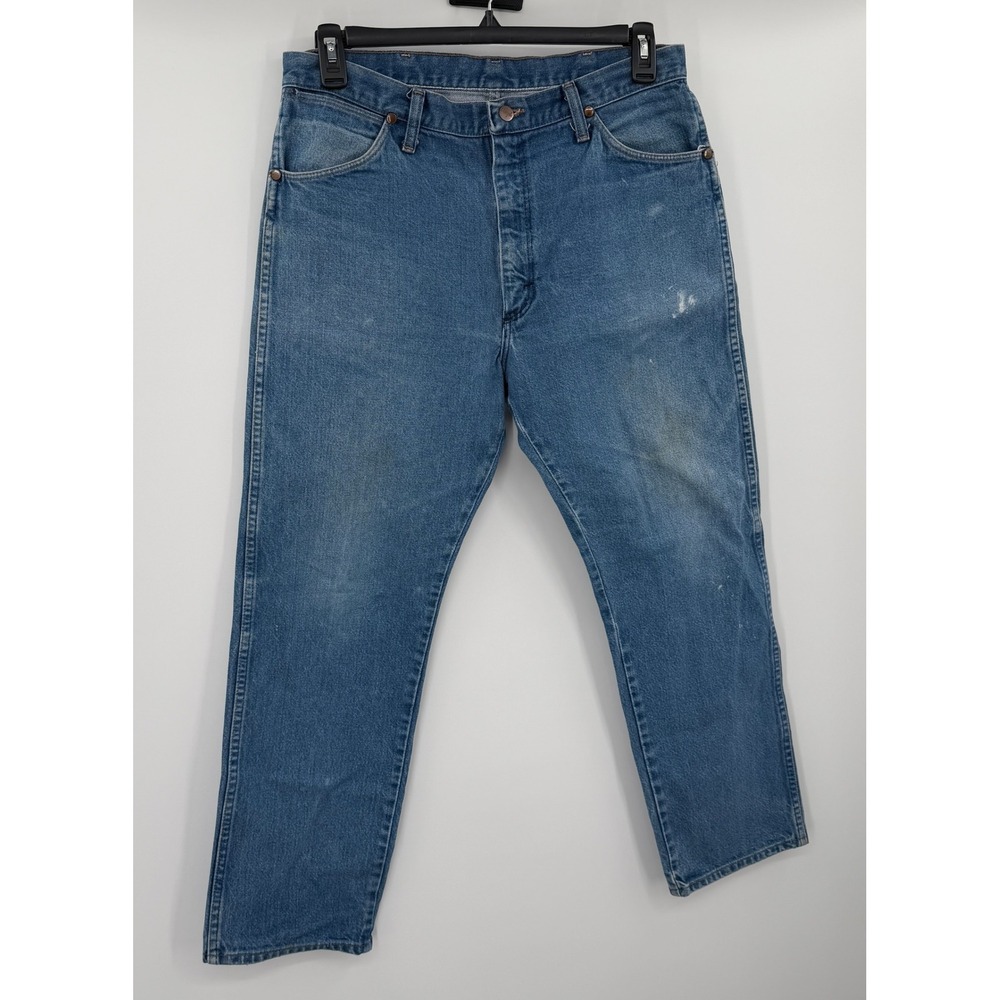 Wrangler 13MWZ Cowboy Cut Jeans Mens 33x30 Blue Denim Straight Leg Vintage USA - Picture 5 of 7